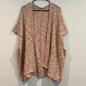 Maurices Pink Heathered Sleeveless Oversized Cardigan - Size S/M Small/Medium